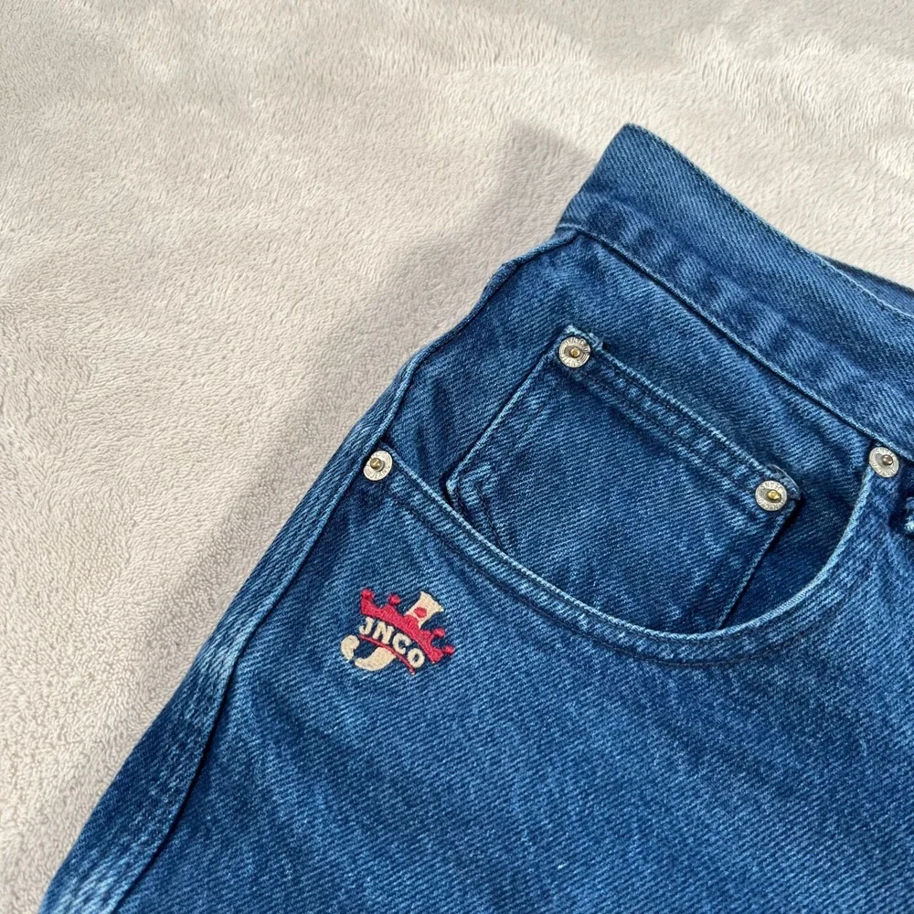 Vintage JNCO Jean Shorts Men's 33 Blue Denim Made in USA 90s Skater Baggy Style